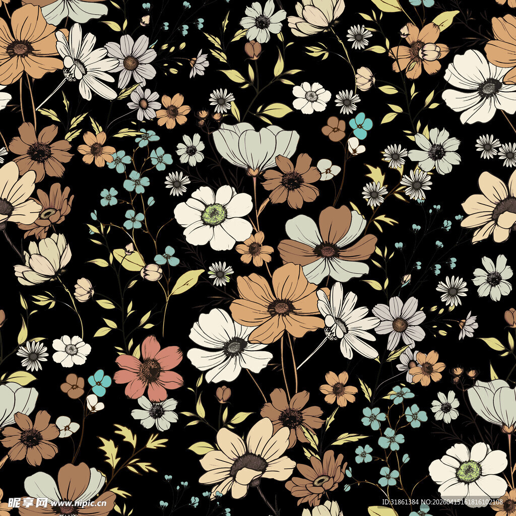 小碎花 数码印花