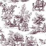 复古田园骑马狩猎图案