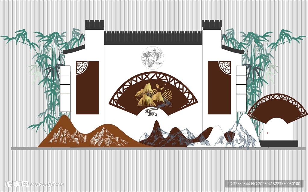 中式古风室内装饰场景