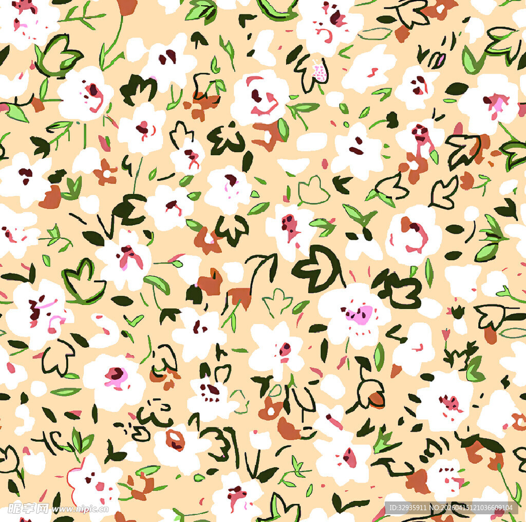 复古花卉图案背景