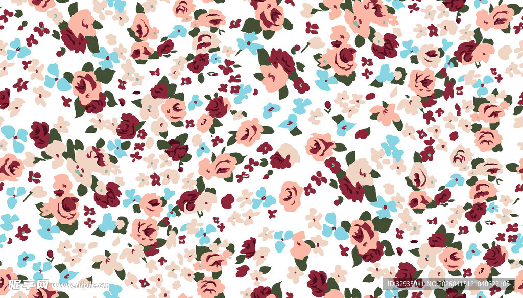 多彩碎花图案背景