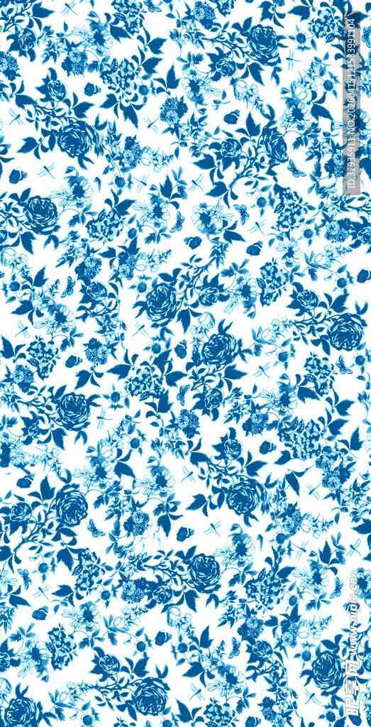 蓝白抽象纹理图案