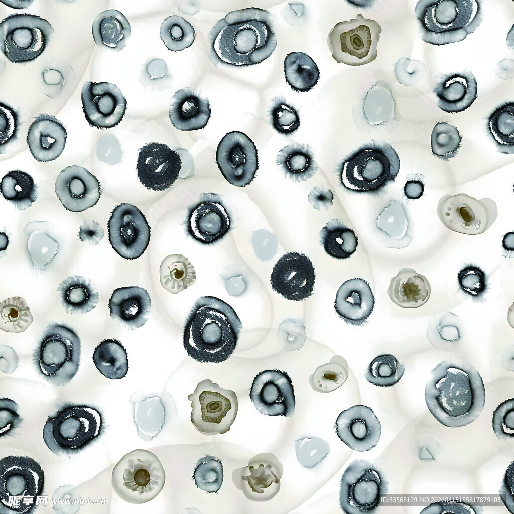 蓝白圆圈图案纹理背景