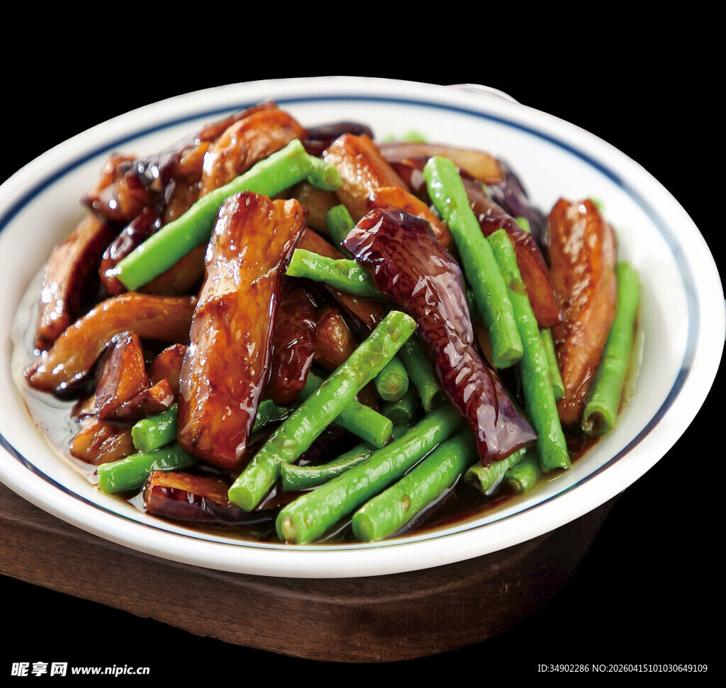 豆角炒茄子