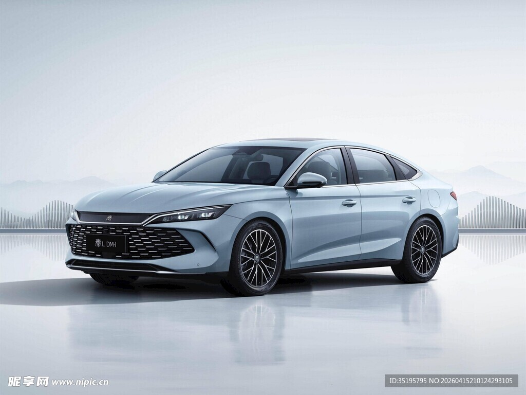 优雅流线型轿车展示