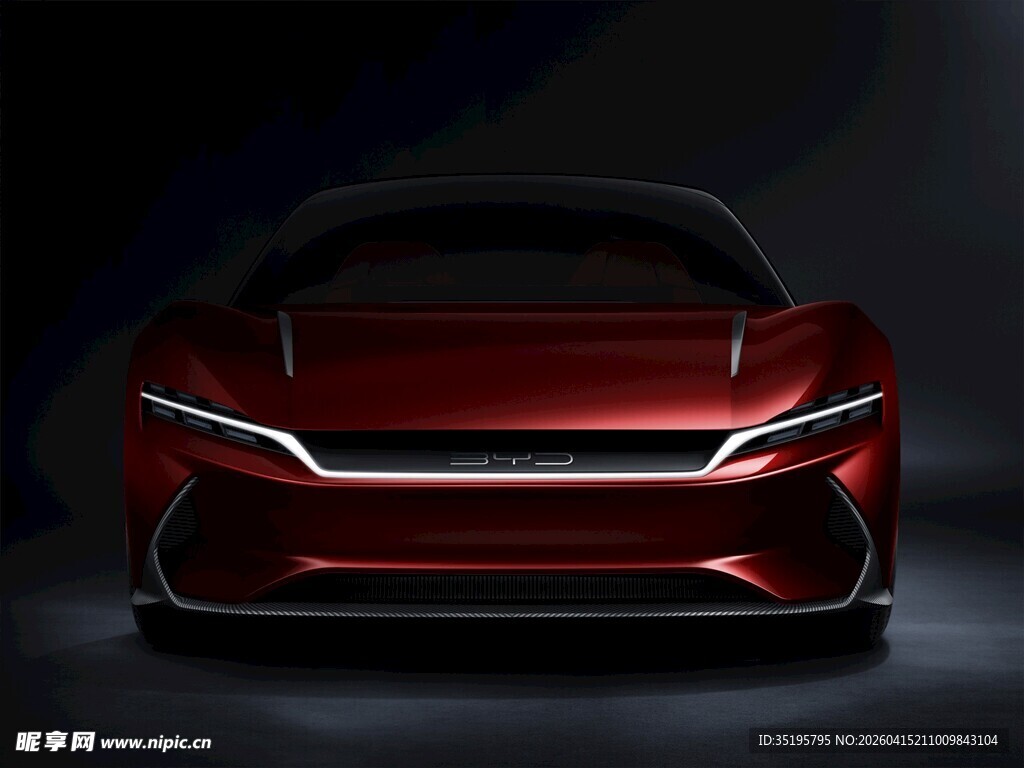 炫酷红色概念车前脸