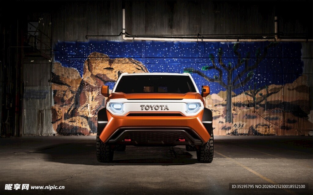 炫酷橙色越野汽车展示