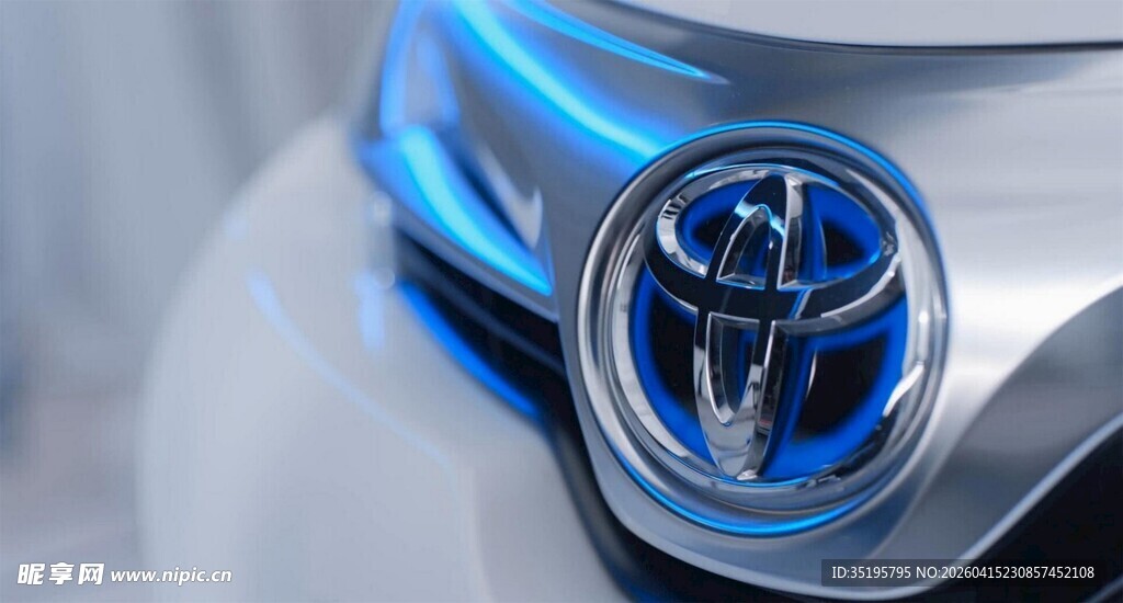 丰田汽车标志特写