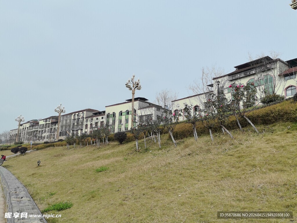 中式风格建筑群景观