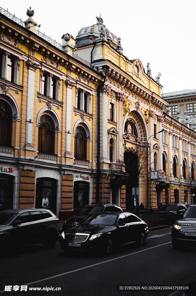 莫斯科欧式风格建筑街道景象