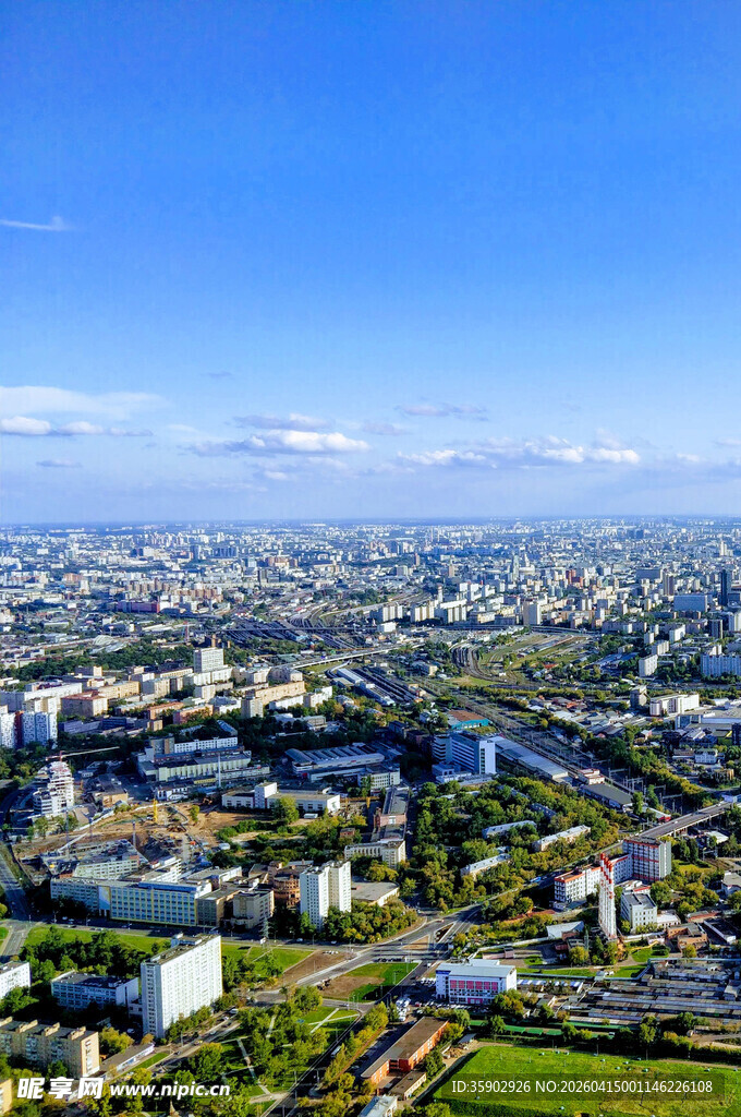 城市全景风光俯瞰图