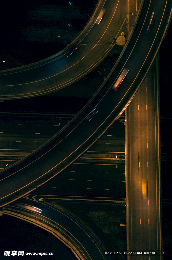 莫斯科城市立交夜景俯瞰
