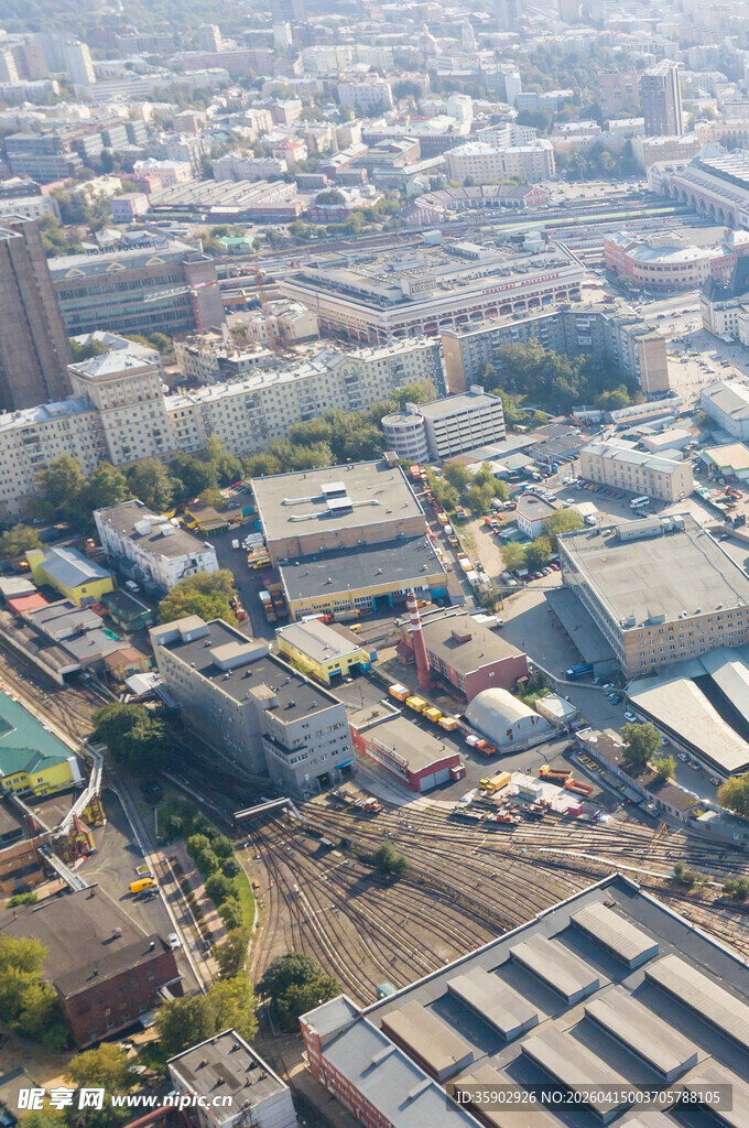 城市建筑鸟瞰景观