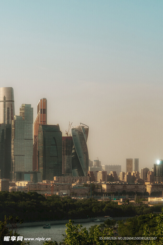 城市天际线现代建筑景观
