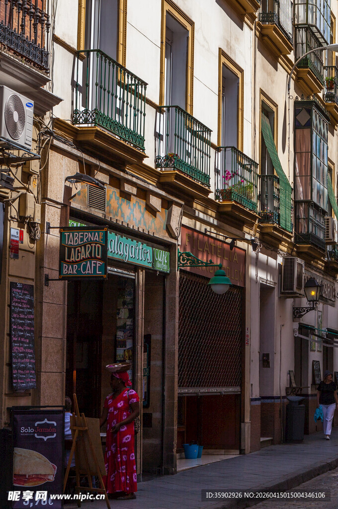 欧洲小镇街边特色建筑