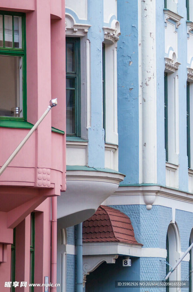 多彩欧式建筑外观