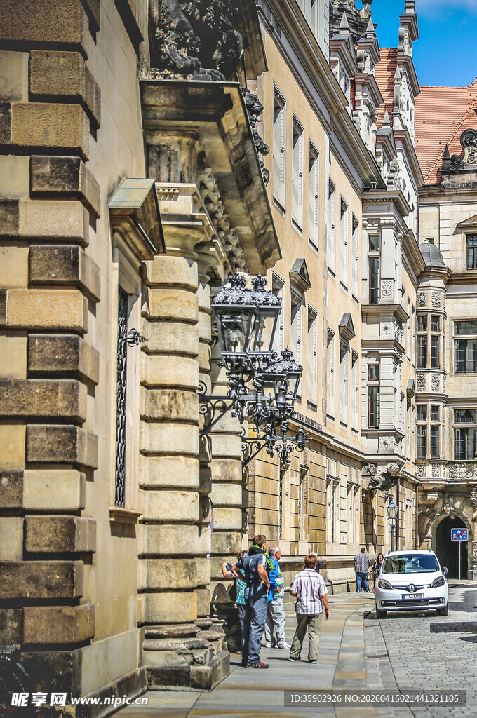 欧洲古老街道建筑景观