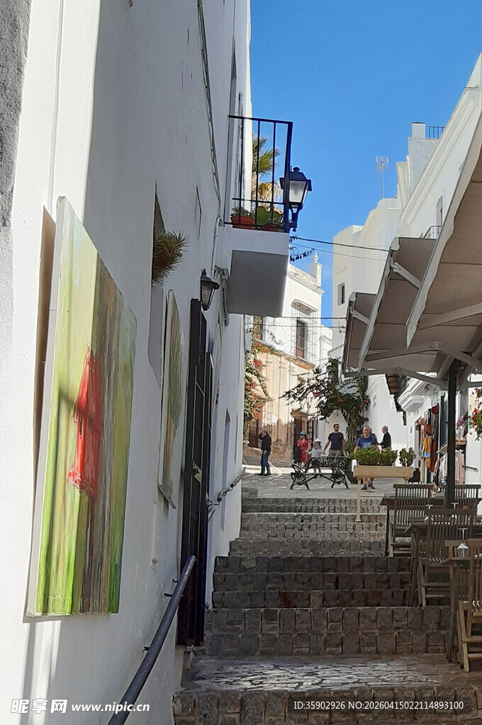 地中海风格小巷艺术景致