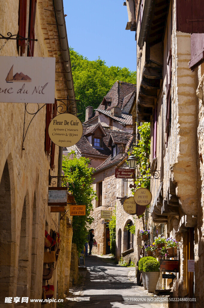 欧洲风情小巷古朴景致