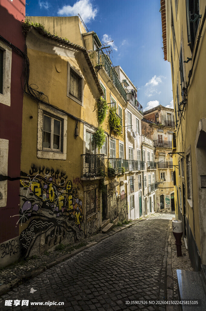 欧洲风情小巷景致