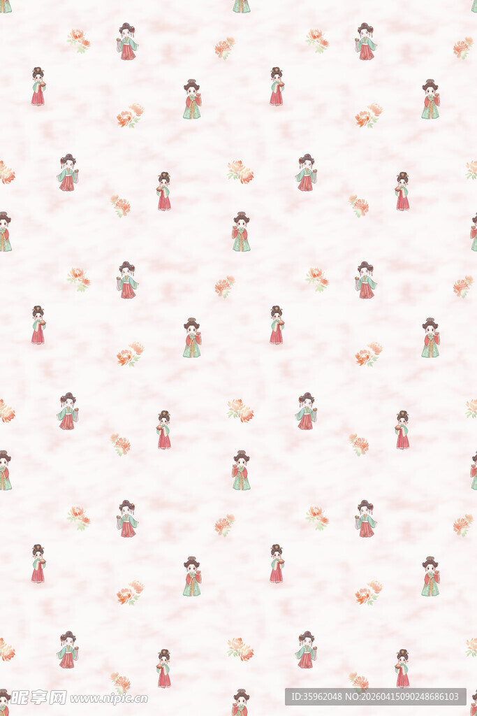 卡通图案无缝背景纹理