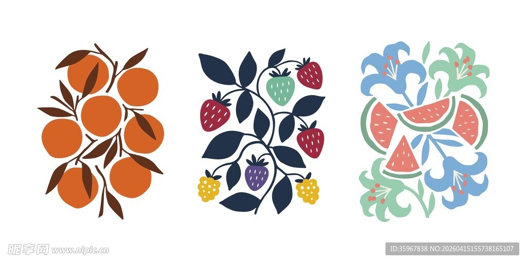 果蔬花卉图案