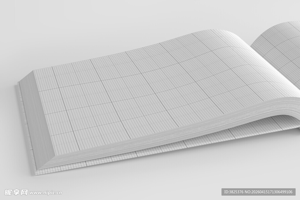 展开的精装宣传图册设计展示样机