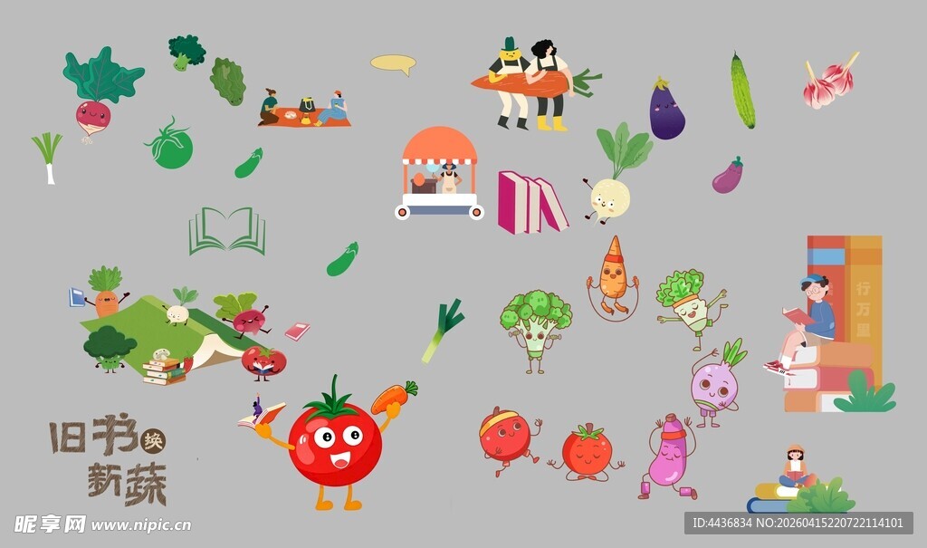 可爱卡通蔬菜水果大集合