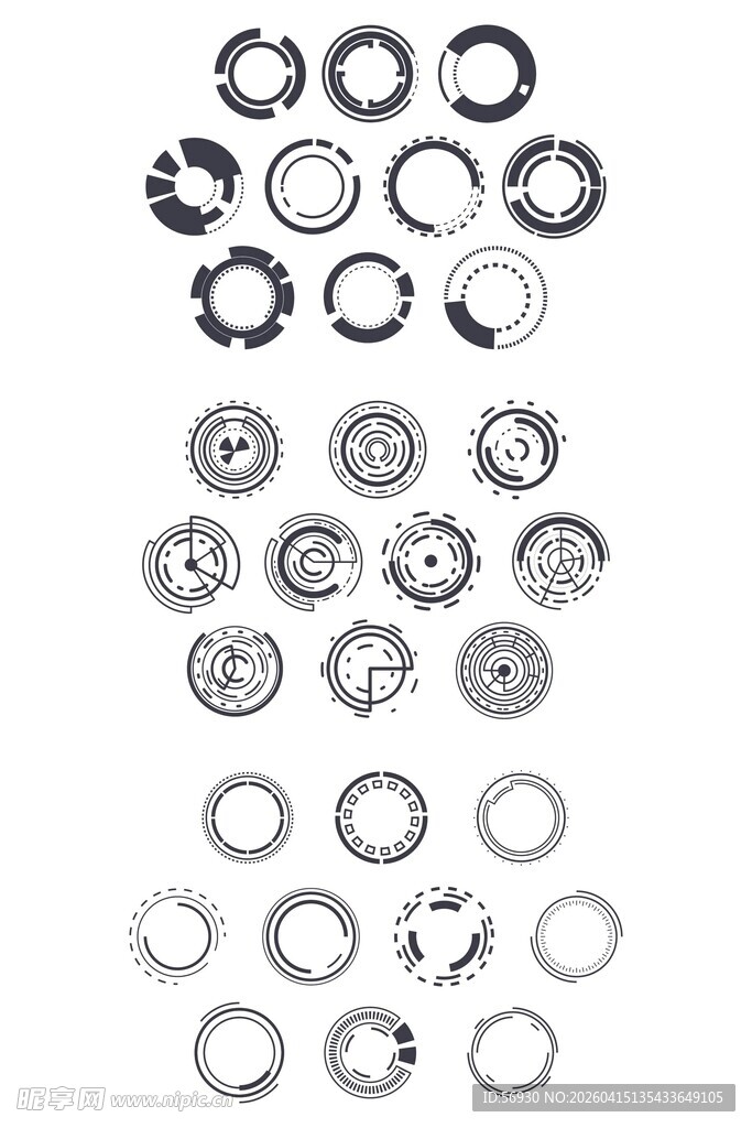 各式金属垫圈展示