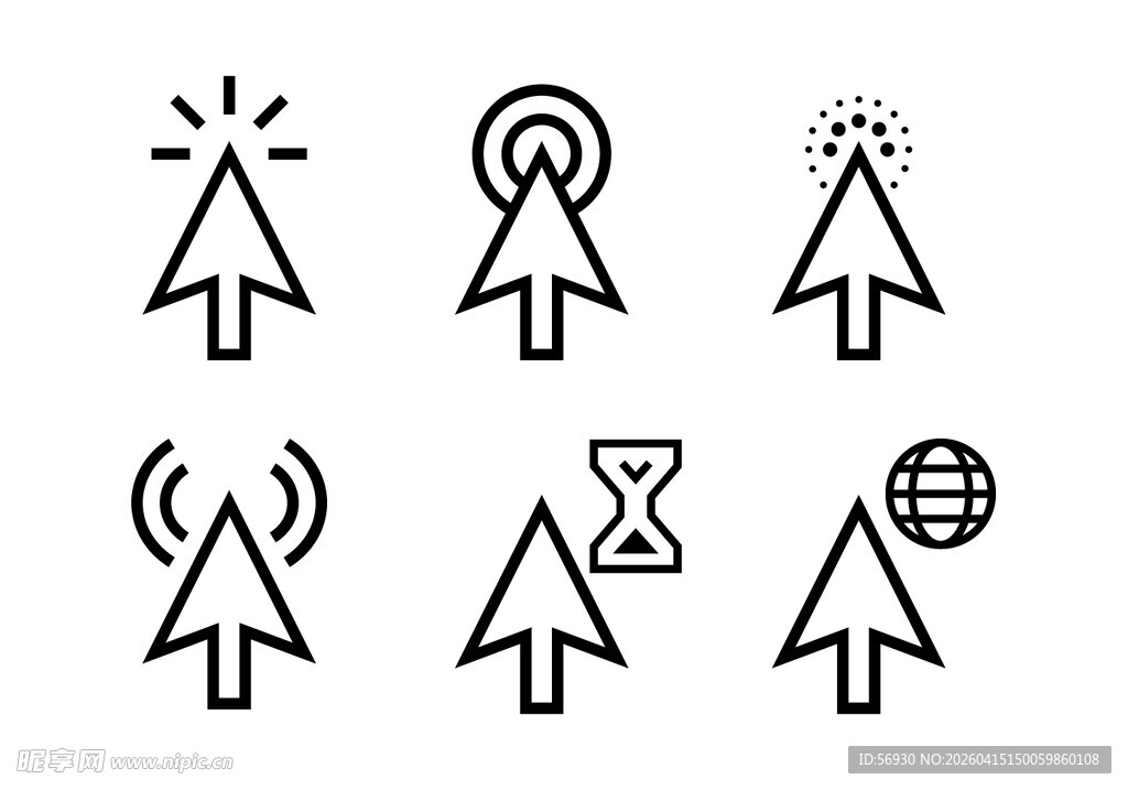 简约箭头相关图标集合