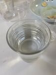 透明波纹玻璃空杯
