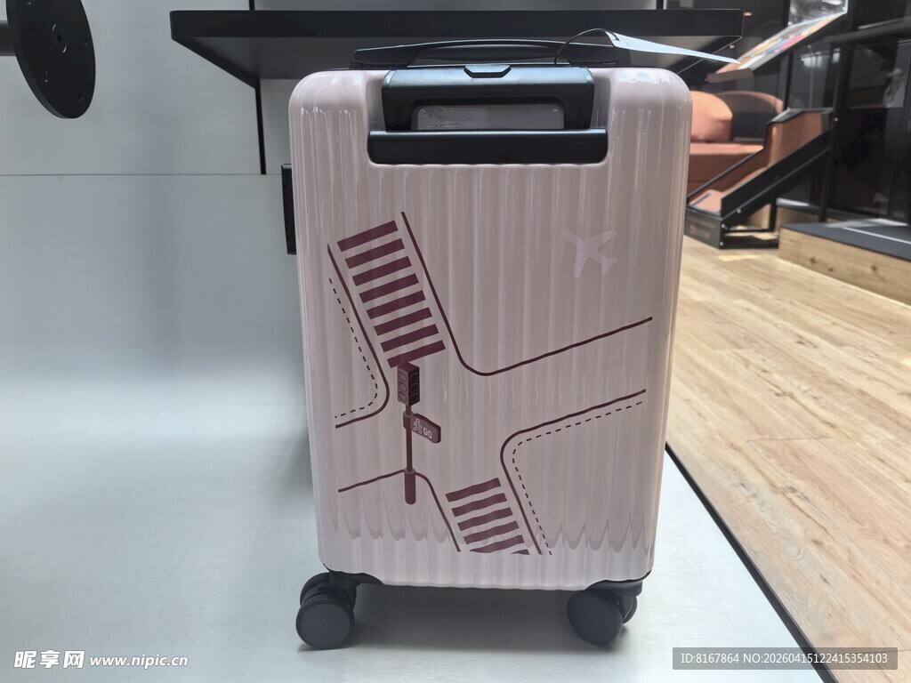 时尚条纹图案行李箱