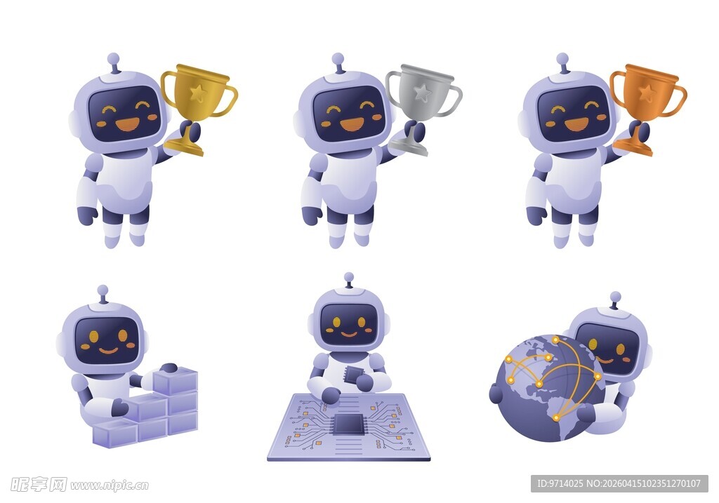卡通机器人素材