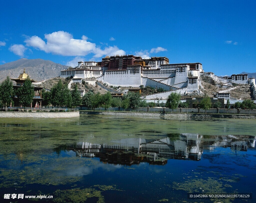 布达拉宫湖畔美景