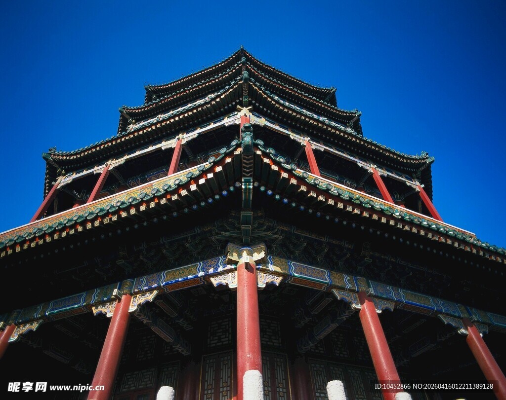 中式古建筑塔楼一角
