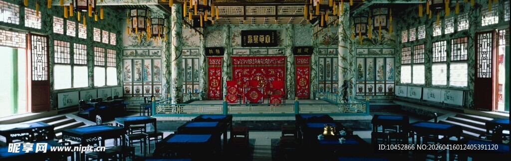 中式传统厅堂室内场景