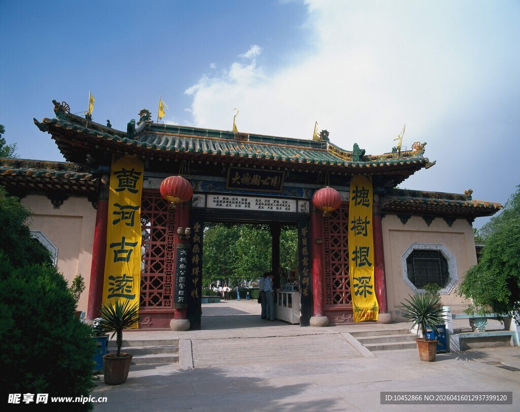 中式古建大门景观