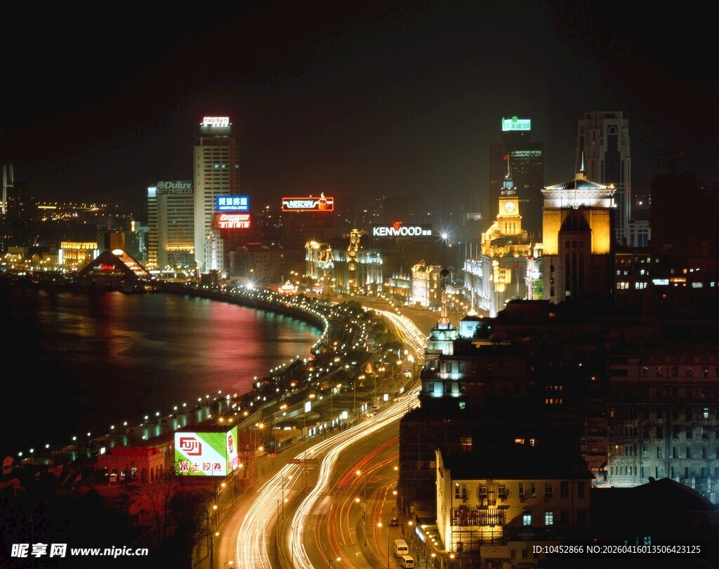 上海璀璨夜景城市风光