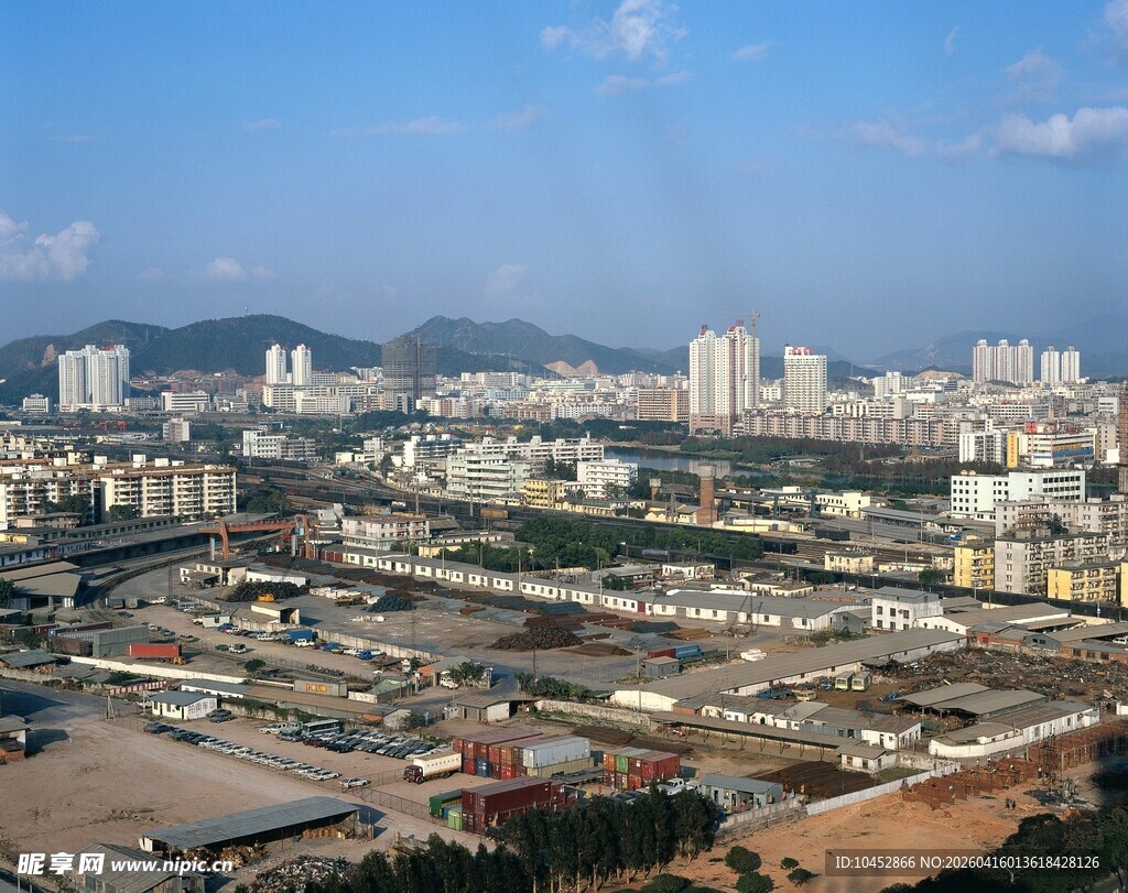 城市远景俯瞰图