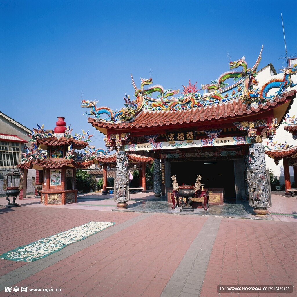 中式庙宇建筑景观