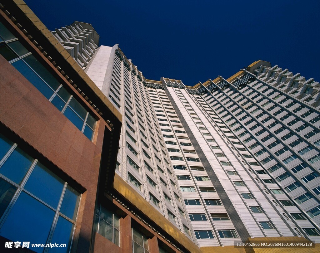 现代高层建筑外观特写