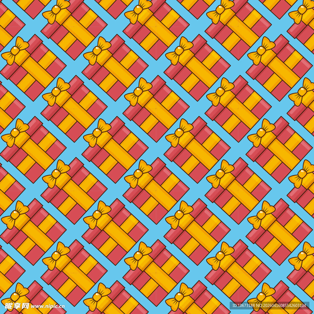 红色礼盒图案纹理