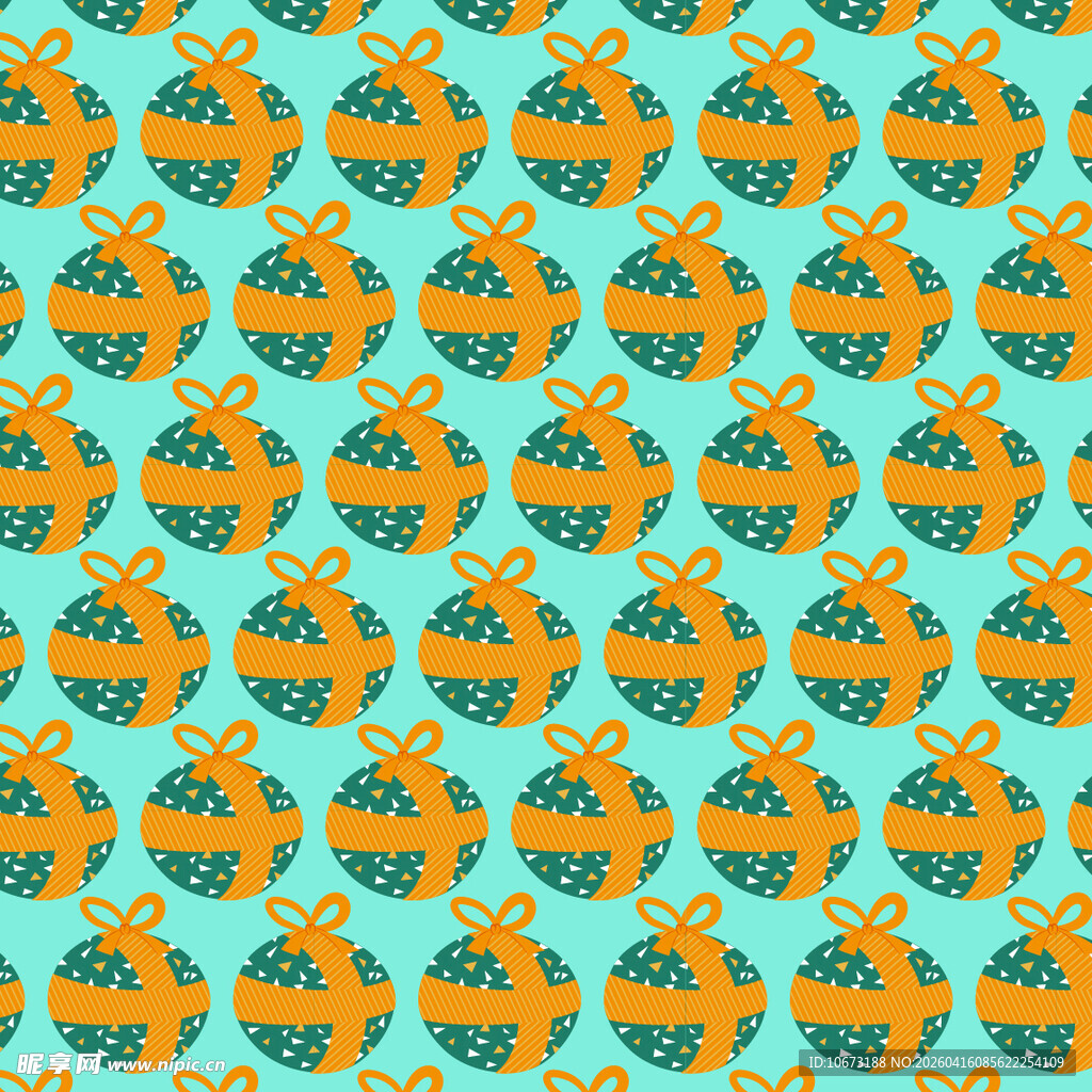 绿色圆形图案无缝背景图