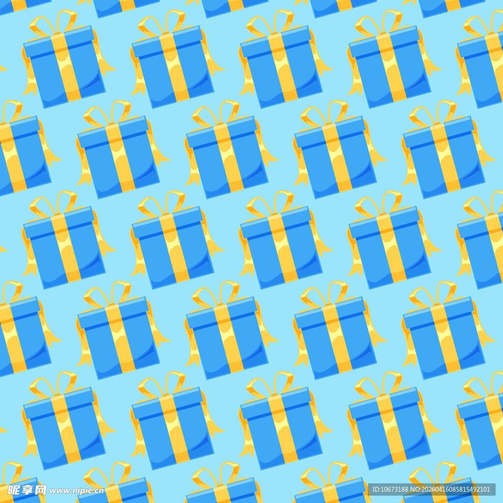 蓝色礼盒矢量图案背景