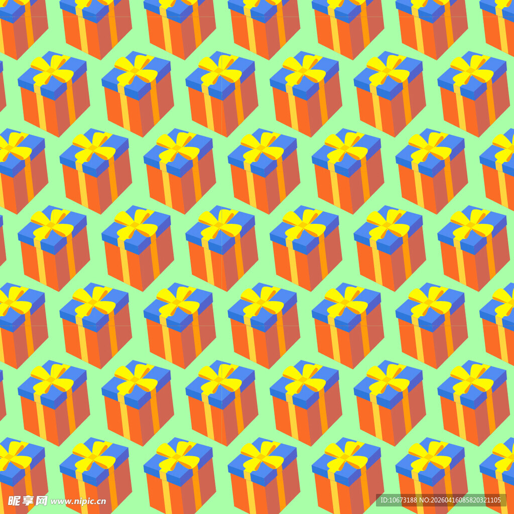 多彩礼盒矢量图案背景