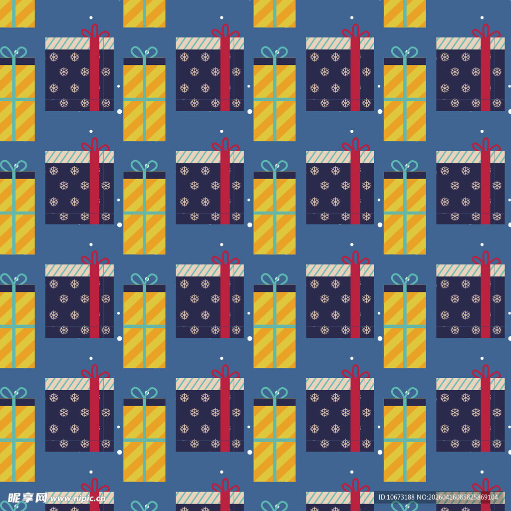 多彩礼盒矢量图案背景