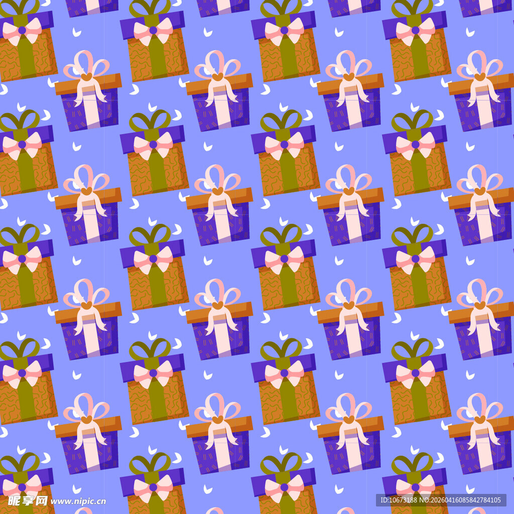 多彩礼盒矢量图案背景