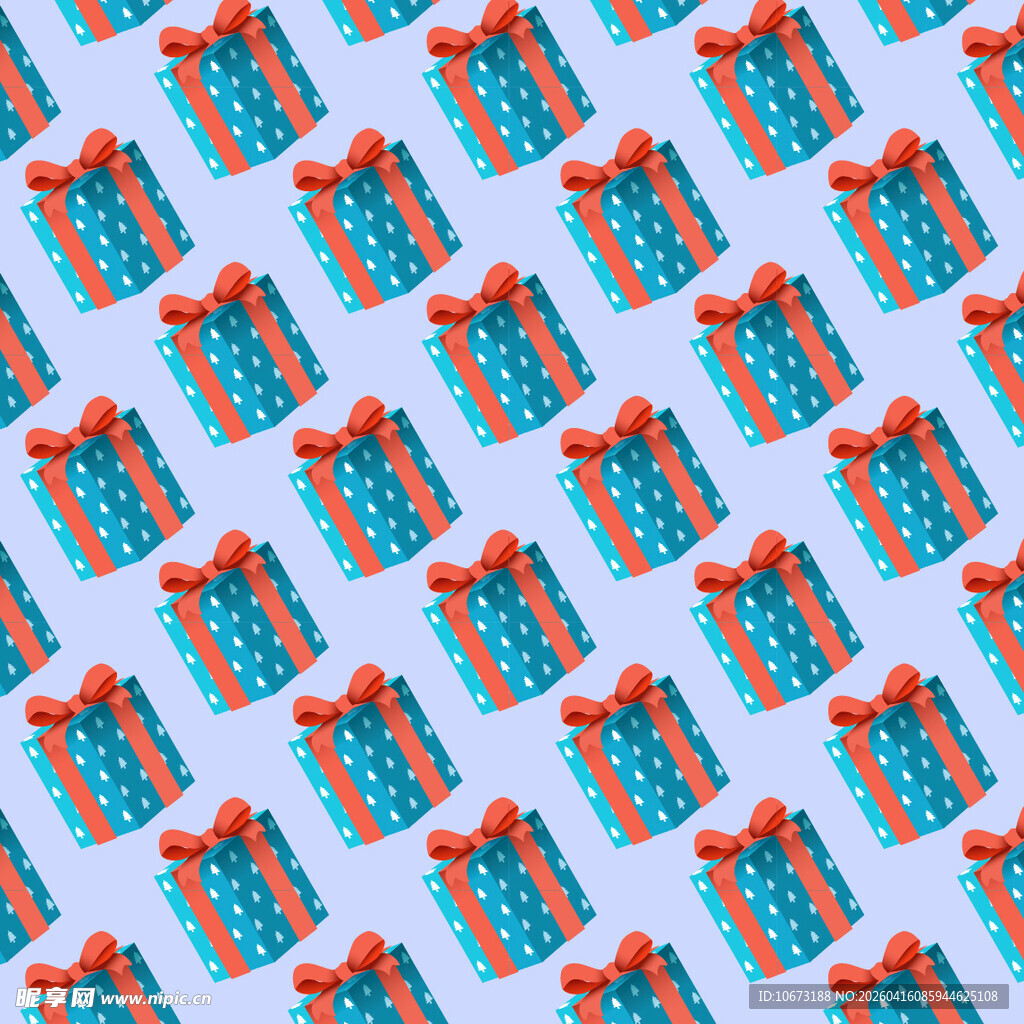 圣诞礼盒矢量图案背景