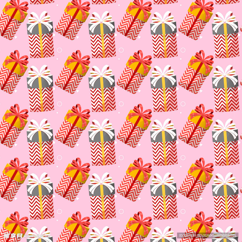 花纹礼盒矢量图案背景