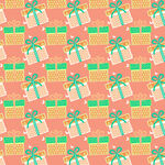 多彩礼盒矢量图案背景